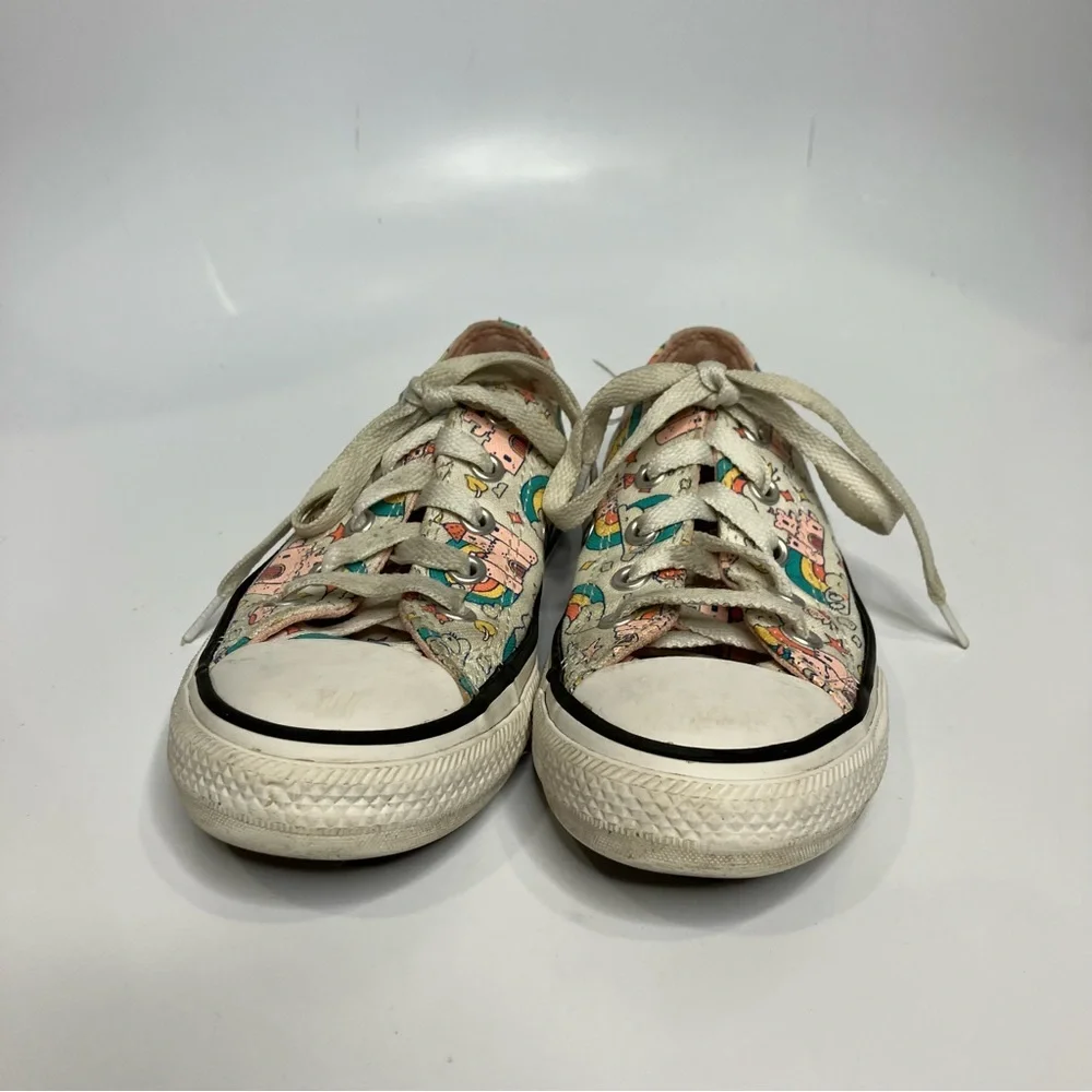 Converse‎ all star Rainbow castles low top sneakers white pink girls size 12